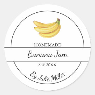 Eenvoudig zelfgemaakt Banana Jam Label