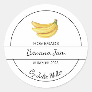 Eenvoudig zelfgemaakt Banana Jam Label