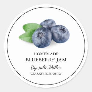Eenvoudig zelfgemaakt Blueberry Jam Label