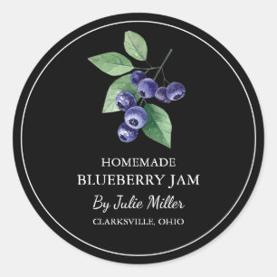 Eenvoudig zelfgemaakt Blueberry Jam Label