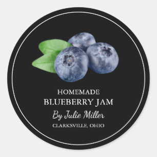 Eenvoudig zelfgemaakt Blueberry Jam Label