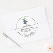 Eenvoudig zelfgemaakt Blueberry Jam Label (Envelop)