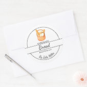 Eenvoudig zelfgemaakt broodlabel ronde sticker (Envelop)