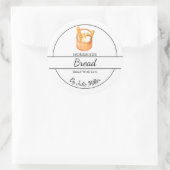 Eenvoudig zelfgemaakt broodlabel ronde sticker (Tas)