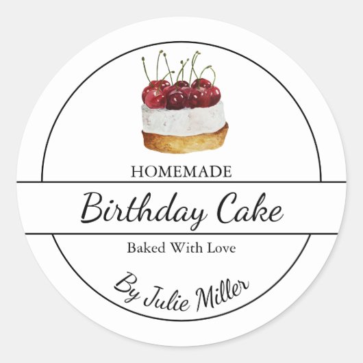 Eenvoudig zelfgemaakt cake label (Voorkant)