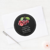 Eenvoudig zelfgemaakt Cherry Jam Label (Envelop)