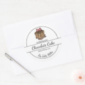 Eenvoudig zelfgemaakt chocoladetaart label (Envelop)