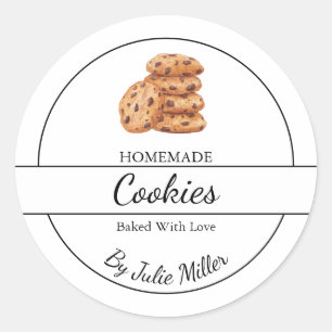Eenvoudig zelfgemaakt cookielabel ronde sticker