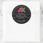 Eenvoudig zelfgemaakt cranberry jam label (Tas)