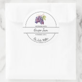 Eenvoudig zelfgemaakt druivenjam label (Tas)