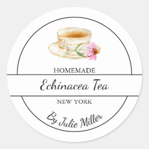Eenvoudig zelfgemaakt Echinacea Tea Label
