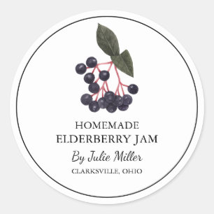 Eenvoudig zelfgemaakt Elderberry Jam Label
