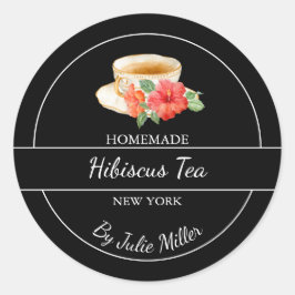 Eenvoudig zelfgemaakt Hibiscus Tea Label