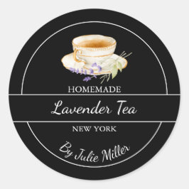 Eenvoudig zelfgemaakt lavendel thee label