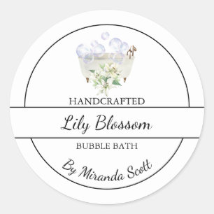 Eenvoudig zelfgemaakt Lily Bubble Bath Label