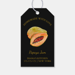 Eenvoudig Zelfgemaakt Papaya Jam Hang Label l Zwar Cadeaulabel