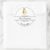 Eenvoudig Zelfgemaakt Perenconservenetiket Ronde Sticker (Tas)