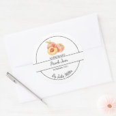 Eenvoudig zelfgemaakt perzik jam label (Envelop)