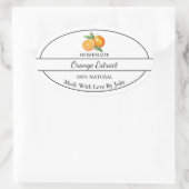 Eenvoudig Zelfgemaakt Sinaasappel Extract Label (Tas)