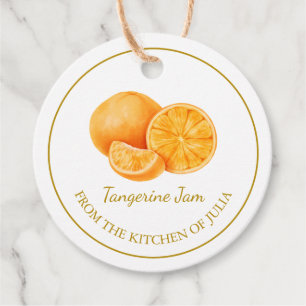 Eenvoudig Zelfgemaakt Tangerine Jam Hang Label l W