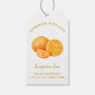 Eenvoudig Zelfgemaakt Tangerine Jam Hang Label l W Cadeaulabel