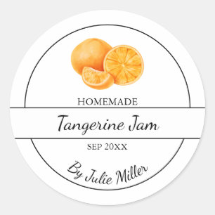 Eenvoudig zelfgemaakt Tangerine Jam Label