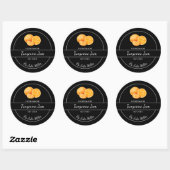 Eenvoudig zelfgemaakt Tangerine Jam Label | Zwart (Vel)