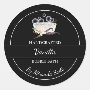 Eenvoudig zelfgemaakt Vanilla Bubble Bath Label