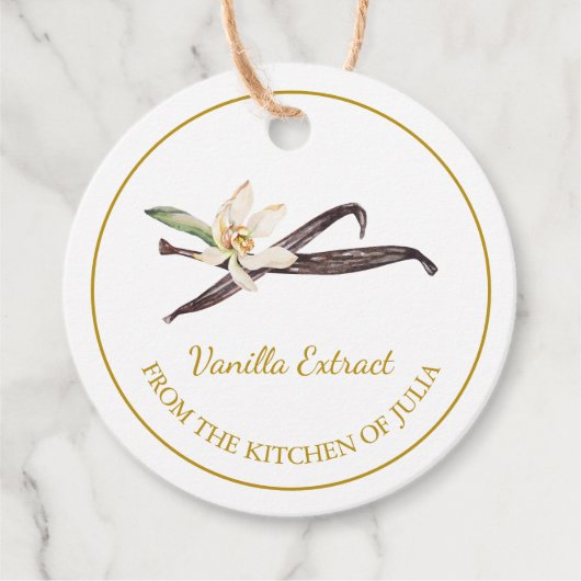 Eenvoudig Zelfgemaakt Vanille Extract Hang Label l (Voorkant)