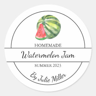 Eenvoudig Zelfgemaakt Watermeloen Jam Label