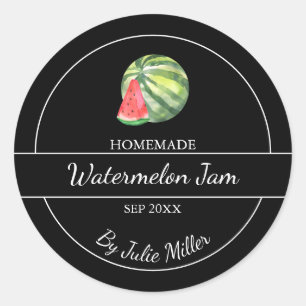 Eenvoudig Zelfgemaakt Watermeloen Jam Label Zwar