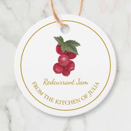 Eenvoudig Zelfgemaakte Redcurrant Jam Hang Label l (Voorkant)