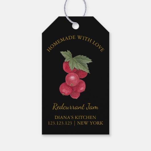 Eenvoudig Zelfgemaakte Redcurrant Jam Hang Label l Cadeaulabel (Voorkant)