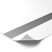 Eenvoudig Zilver en Wit - 16 Tafel Zitschaart Poster (Hoek)