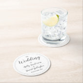 Eenvoudig Zilver Grijs & Wit Design Ronde Kartonnen Onderzetter (Insitu)