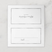 Eenvoudig zilver Lijst bruiloft receptie (Buitenkant ongevouwen)