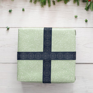 Eenvoudig Zilver Marine Blauw Winter Sneeuwvlok Pa Lint