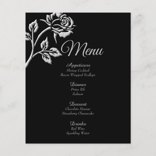 Eenvoudig zilver Roos (Voorkant)