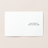 Eenvoudig zilverfolie 40e verjaardag Wenskaart Folie Kaarten (Binnen)