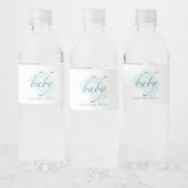 Eenvoudig & Zoet Baby shower Waterfles Etiket (Flessen)