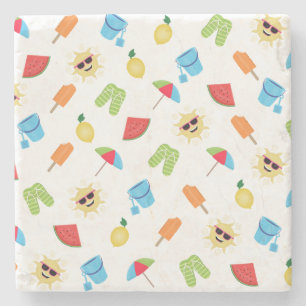 Eenvoudig zomer stenen onderzetter