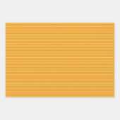Eenvoudig zomergeel Oranje Narrow Striped Pattern Inpakpapier Vel (Voorkant 2)