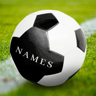 Eenvoudig zwart aangepast, voeg uw naam toe, elega voetbal