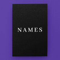 Eenvoudig zwart, aangepaste Jouw naam toevoegen el