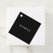Eenvoudig zwart, aangepaste Jouw naam toevoegen el Bedankjes Labels (In situ)