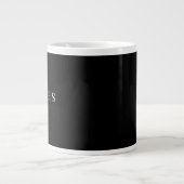Eenvoudig zwart, aangepaste Jouw naam toevoegen el Extra Grote Beker (Voorkant)
