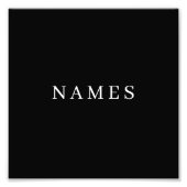 Eenvoudig zwart, aangepaste Jouw naam toevoegen el Foto Afdruk (Voorkant)