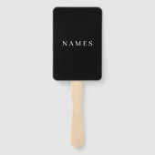 Eenvoudig zwart, aangepaste Jouw naam toevoegen el Handwaaier (Achterkant)