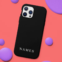 Eenvoudig zwart, aangepaste Jouw naam toevoegen el