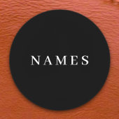 Eenvoudig zwart, aangepaste Jouw naam toevoegen el Labels